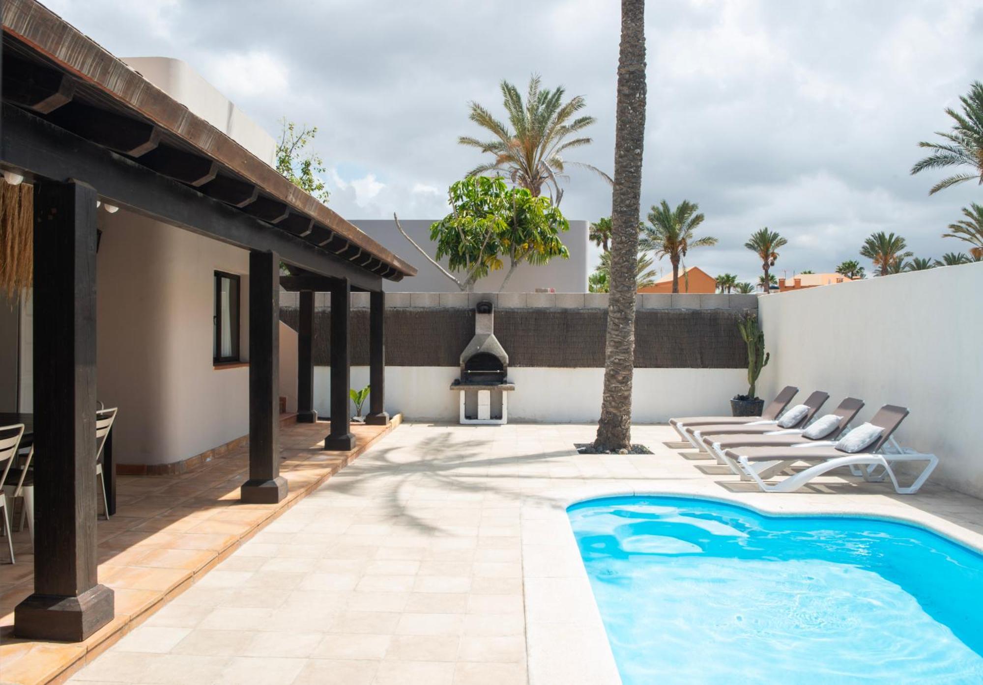 House Boho Palm With Private Heated Pool And Garden, 3 Bedrooms, Wi-Fi 코라레호 외부 사진
